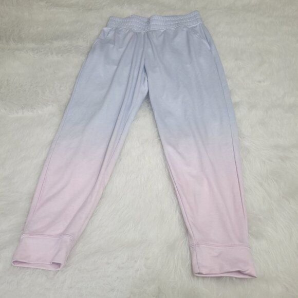WildFox Sweat Pink Blue Dip Dye Ombre Sky Cropped Jogger Sweatpants Small - Picture 4 of 12